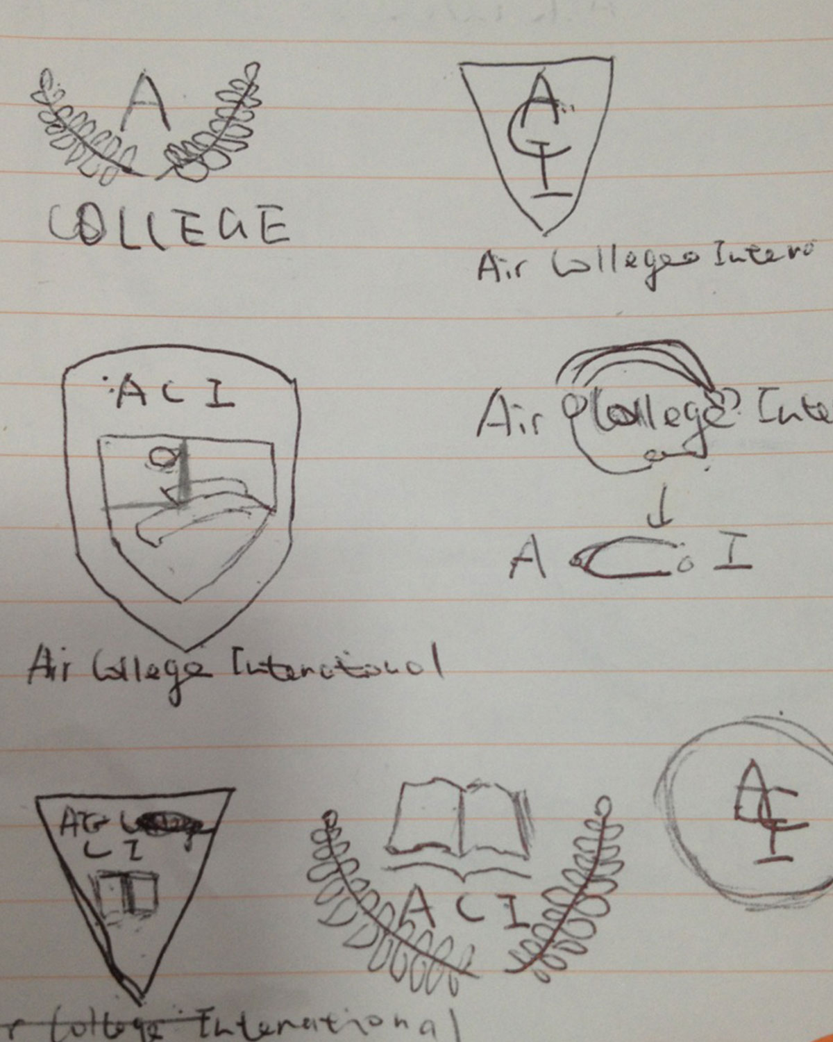 Air College International - Stakeholder's initial rough sketches 2