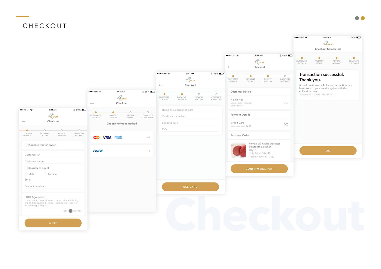 Global Connect Marketplace - Product Checkout Process